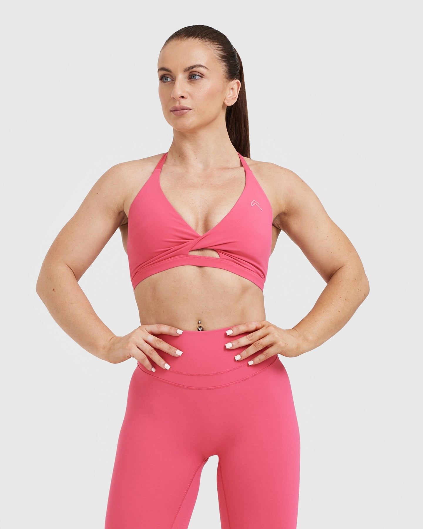 High Support Unified Twist Sports Bra for Women - Soft Velvet Pink | Perfect for Yoga, Running & Gym Workouts