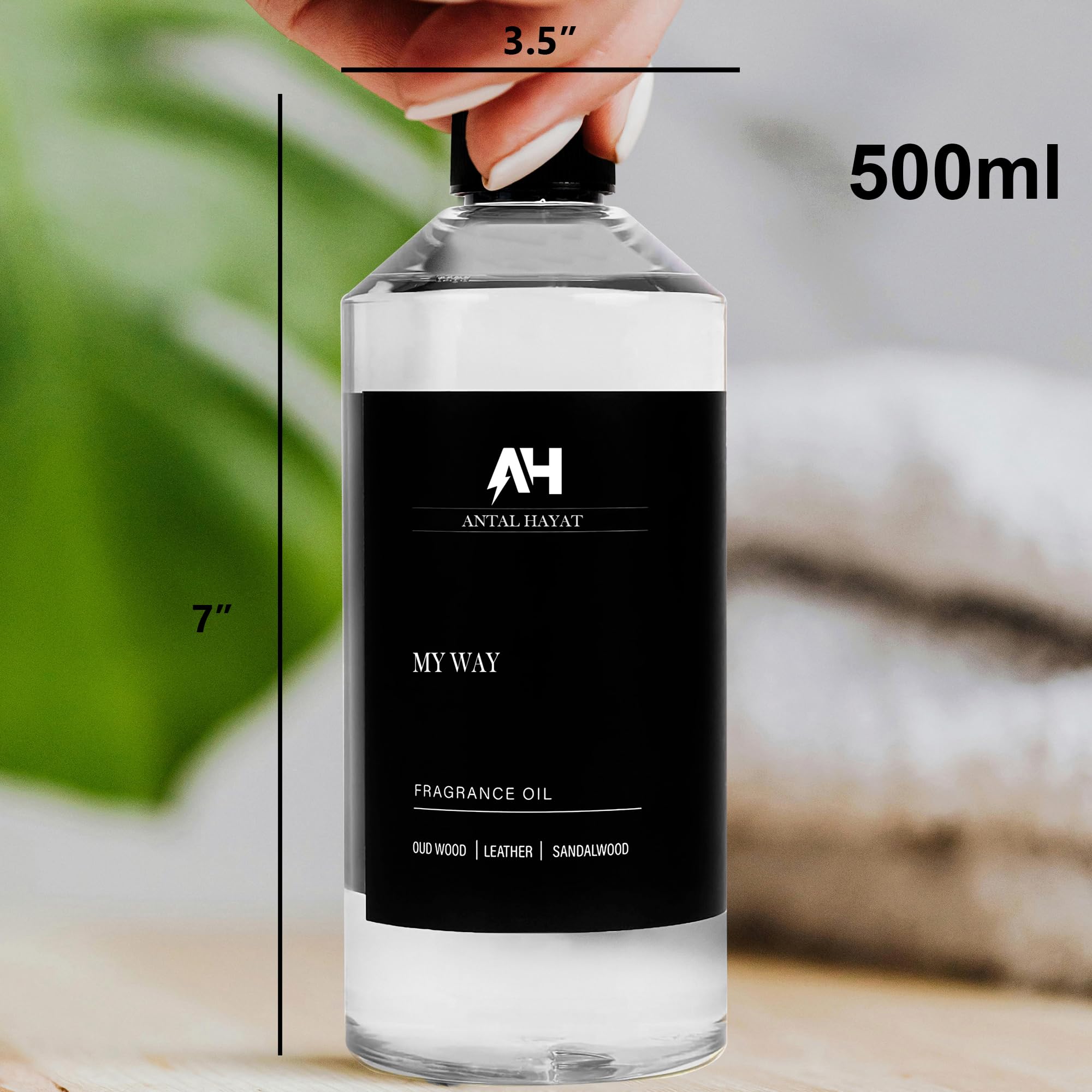 My Way 500mL Premium Essential Oil Diffuser - Luxury Hotel Inspired Aromatherapy Scent with Sandalwood, Virginia Cedar & Iris - Inspired by One Hotel Miami Beach - Perfect for Home Spa, Yoga & Relaxation