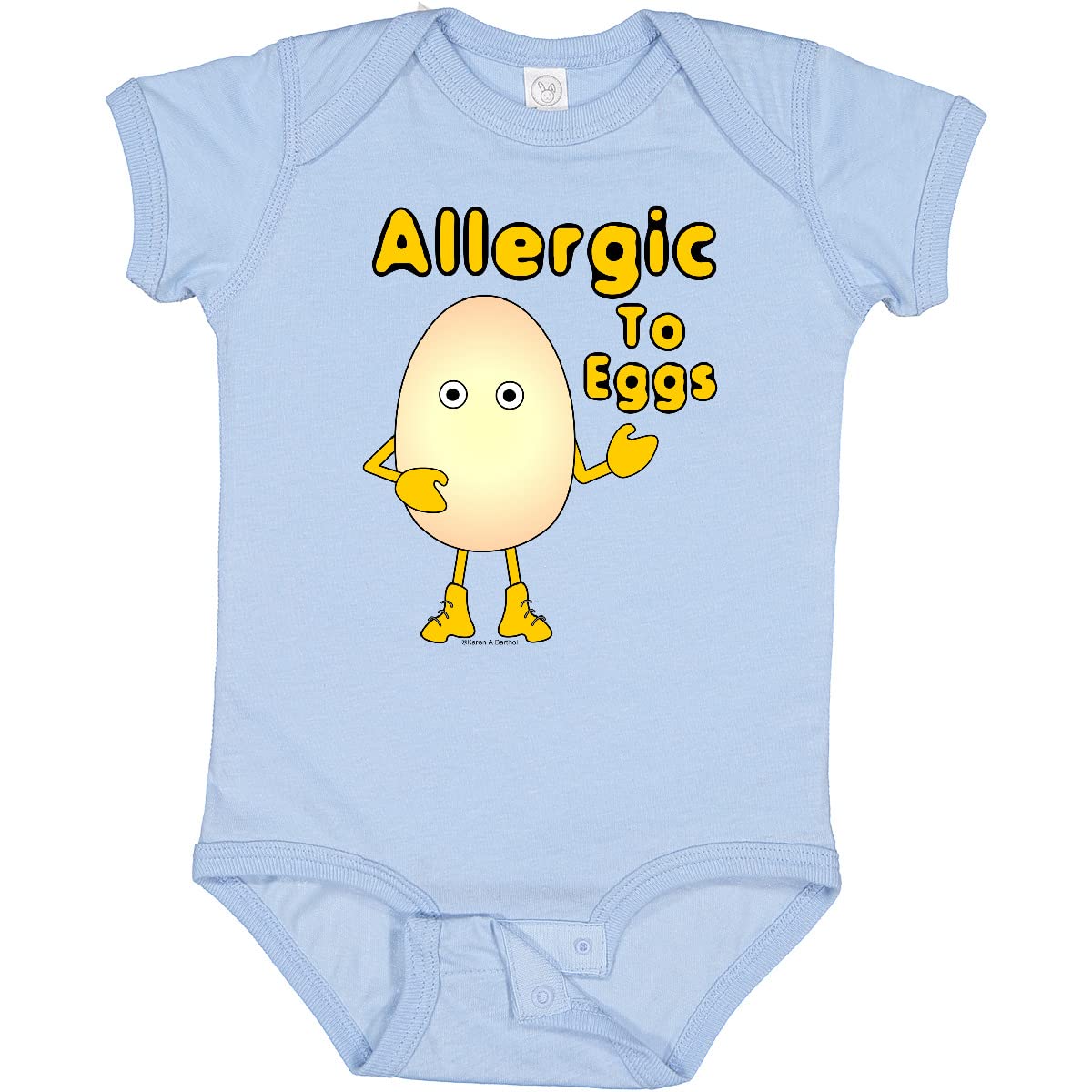 Allergic To Eggs Baby Bodysuit - Cute & Comfortable Infant Onesie for Egg Allergy Awareness | Perfect for Newborns, Infants & Toddlers | Great for Daycare, Playdates & Family Photos