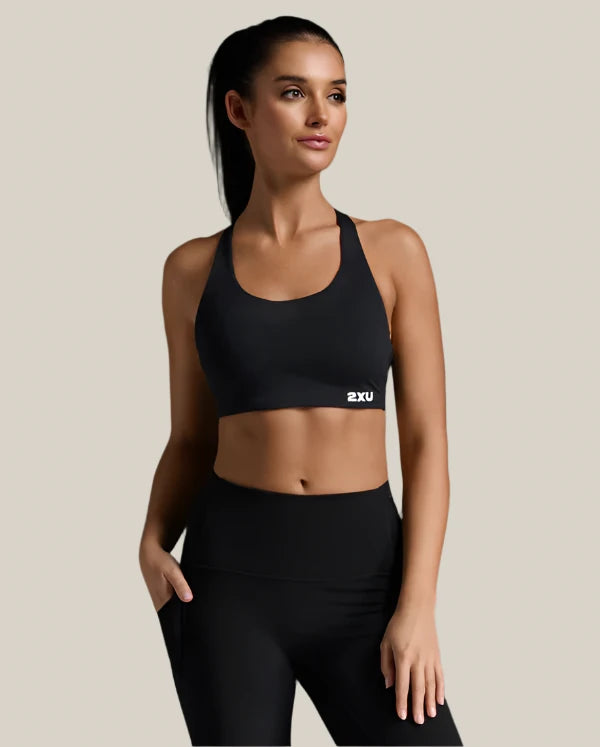 Fluid Open Back Bra Black - Comfortable Lingerie for Yoga, Sleep & Everyday Wear
