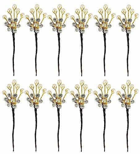 Boxo 12-Piece Bridal Pearl Hair Pin Set - Elegant Hair Accessories for Women & Girls - Perfect for Weddings, Prom, and Special Occasions