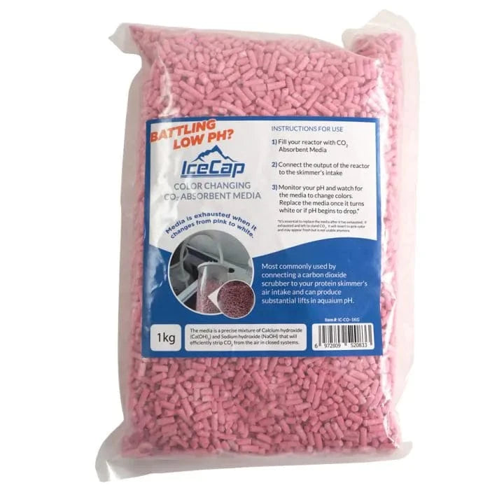 2.2lbs Color Changing CO2 Absorbent Media for Aquariums - IceCap - Improves Water Quality for Fish Tanks, Reef Tanks & Planted Aquariums