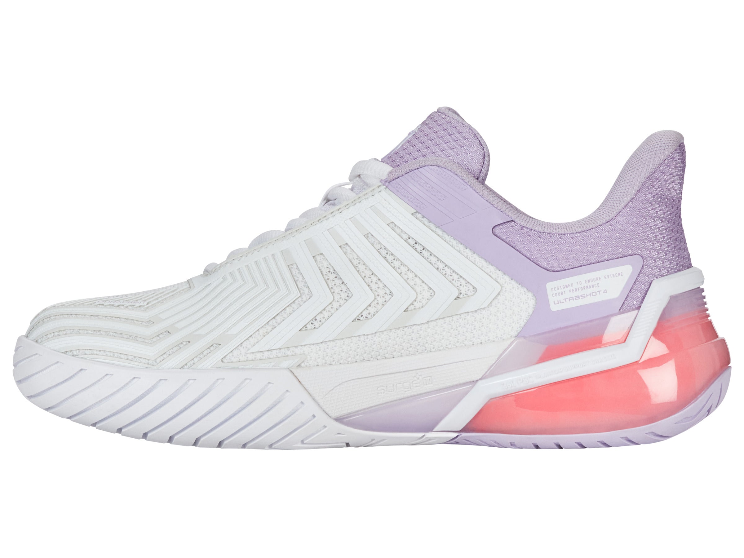 ULTRASHOT 4 Running Shoes - White/Orchid Petal/Neon Blaze Color | Lightweight & Breathable for Women | Perfect for Jogging, Gym Workouts & Daily Wear