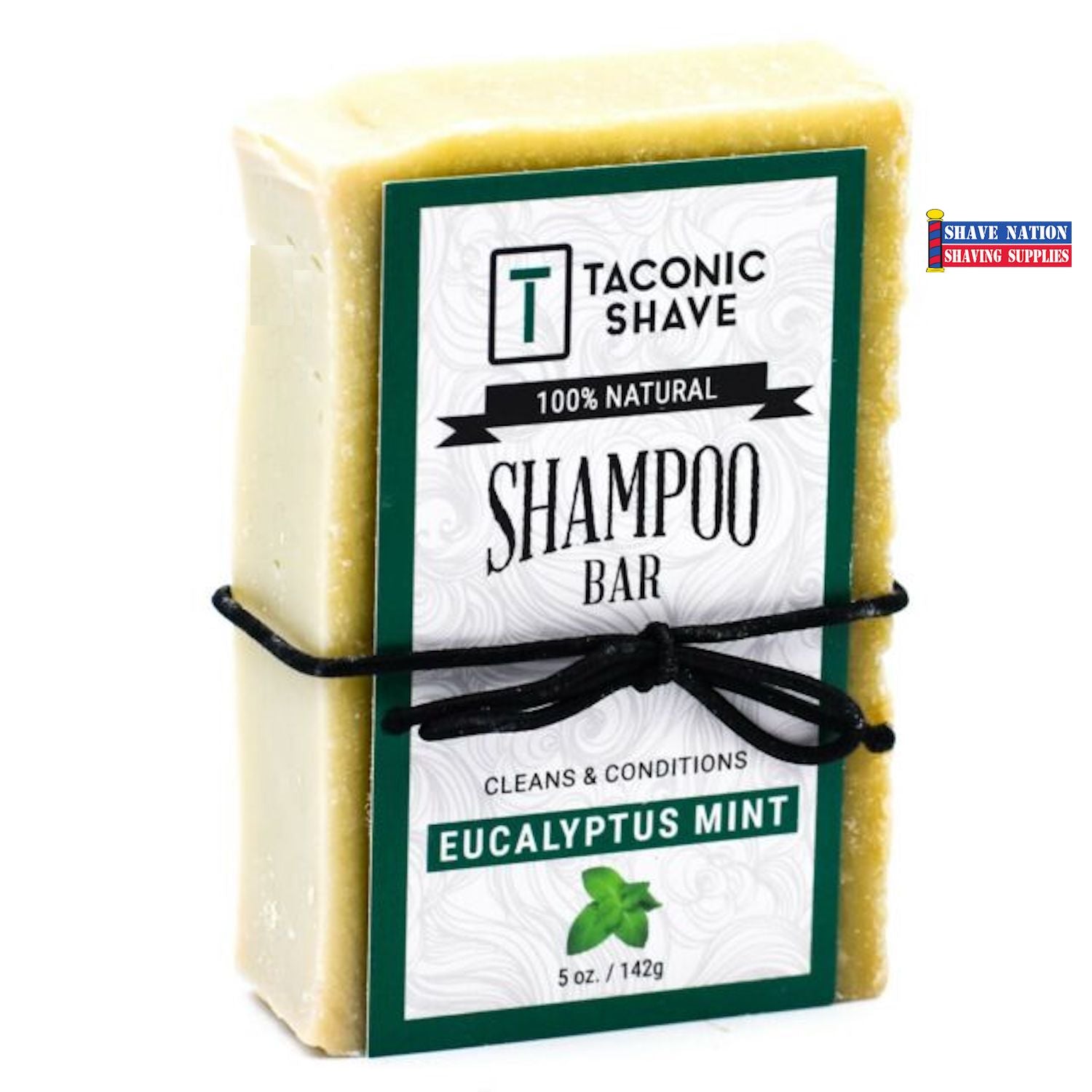 Taconic Natural Shampoo Bar with Eucalyptus & Mint - Vegan, Sulfate-Free Hair Care for All Hair Types - Perfect for Travel, Camping & Eco-Friendly Home Use