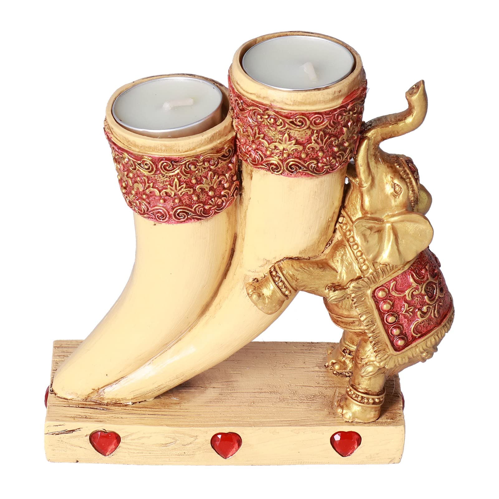 Buachois Elephant Candle Holder - Lucky Decorative Elephant Tealight Holder, Cute Elephant Statue for Home & Office Desk Decor | Perfect for Wedding Centerpieces, Spa Relaxation & Feng Shui Decorations