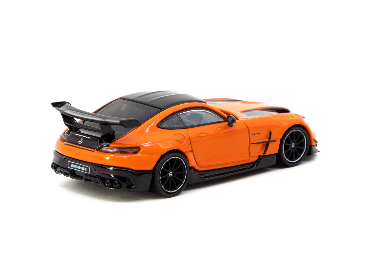 Tarmac Works 1/64 Scale Mercedes Benz AMG GT Black Series Diecast Model Car - Orange Limited Edition Collectible for Display & Racing Scenes