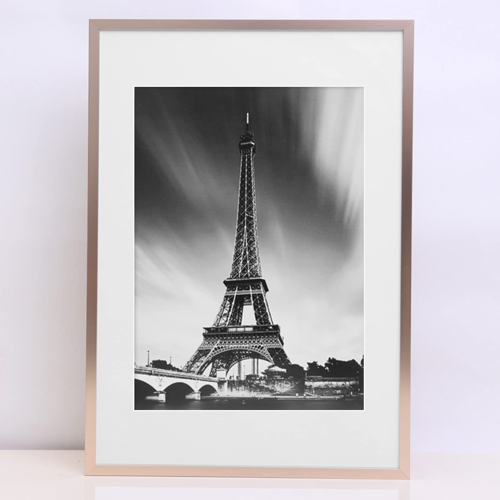 MEYYY 38x53cm Gold Aluminum Metal Poster Photo Frame - Wall Mount Certificate Display for Home, Office & Gallery Decor