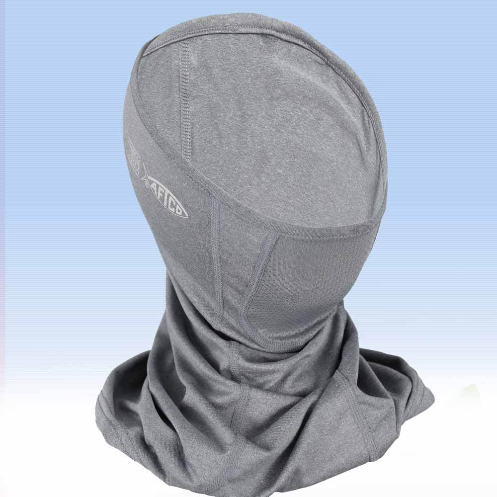 AFTCO Steel Heather Solido 2 Sun Mask - UPF 50+ UV Protection Fishing Face Cover for Men & Women - Perfect for Boating, Hiking, and Outdoor Adventures