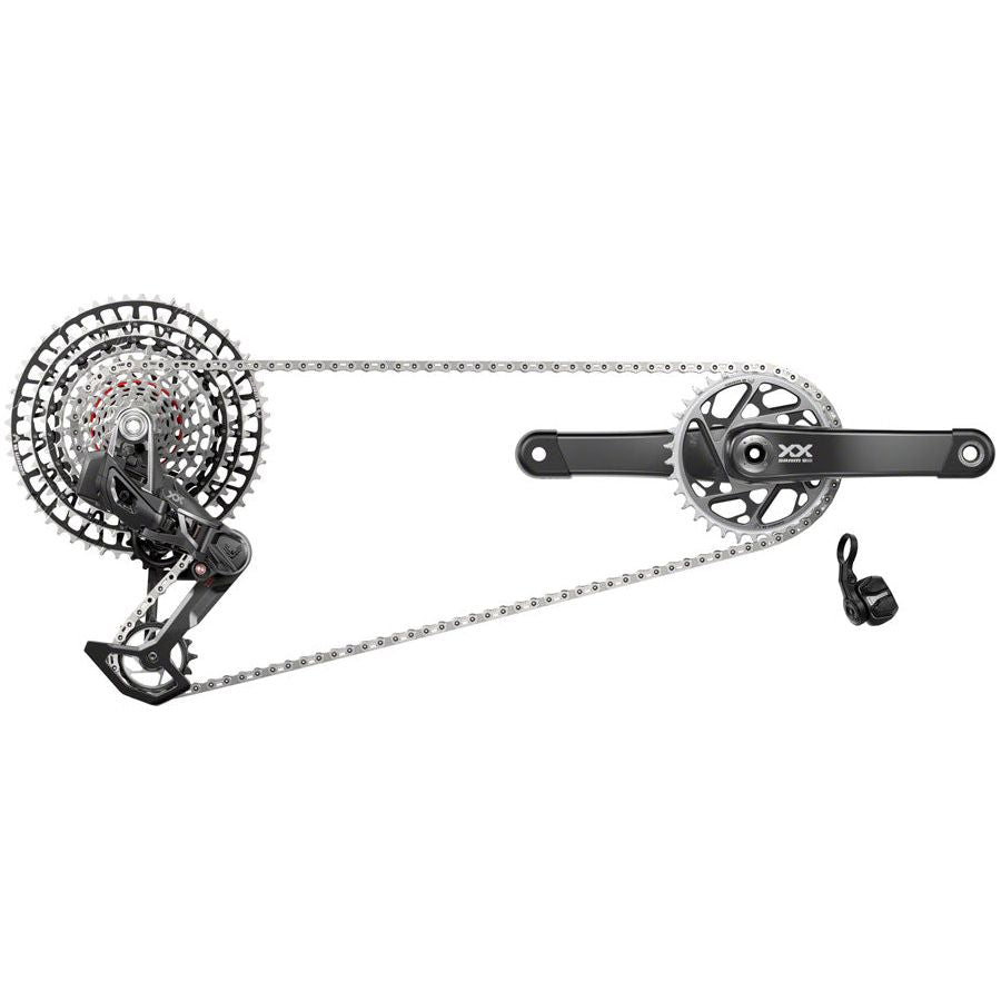 SRAM XX SL T-Type Eagle Transmission Groupset - 170mm Crank, 34t Chainring, AXS POD Controller, 10-52t Cassette, Rear Derailleur & Chain | High-Performance MTB Drivetrain for Trail & Enduro Biking