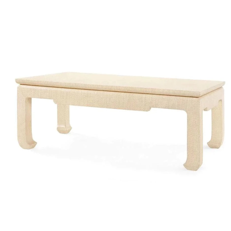Bethany Large Rectangular Coffee Table in Natural Twill - Modern Living Room Furniture for Home Decor & Entertainment