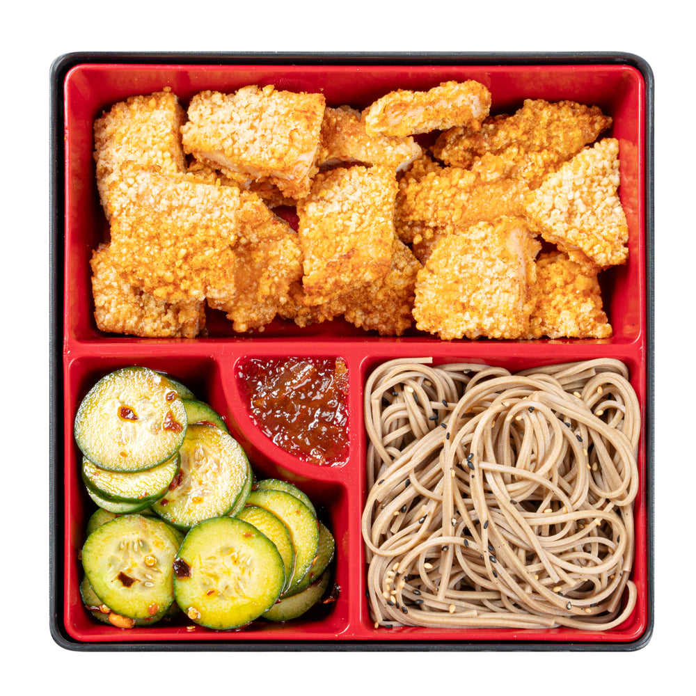 Premium Japanese Style Bento Box - 4 Compartment Square Lunch Container (8.25