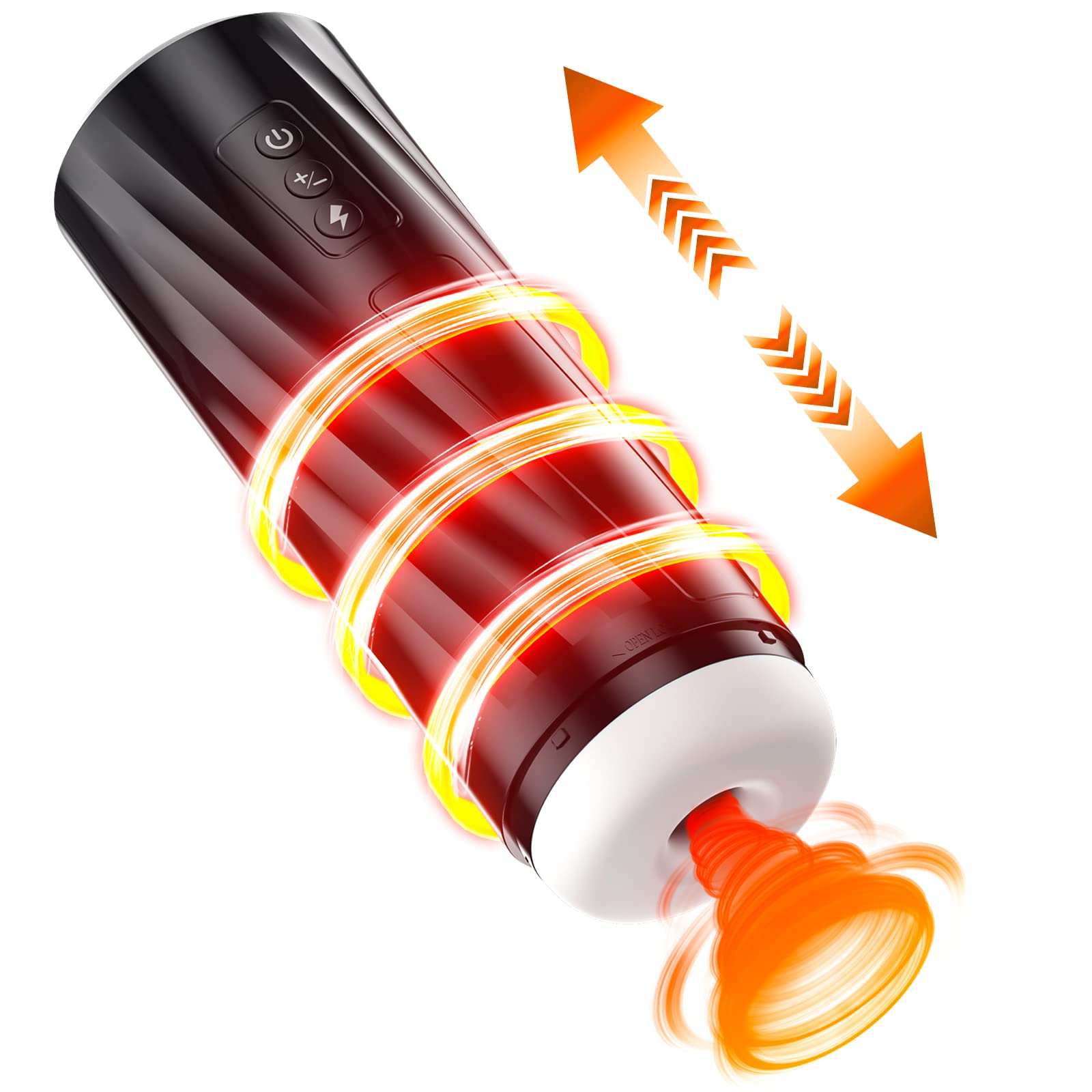 SUPOLA Automatic Male Masturbator - 7 Thrusting & Squeezing Modes Hands-Free Electric Pocket Pussy, 3D Textured TPE Vagina Blowjob Machine for Men | Discreet Male Sex Toy for Solo Pleasure & Stress Relief