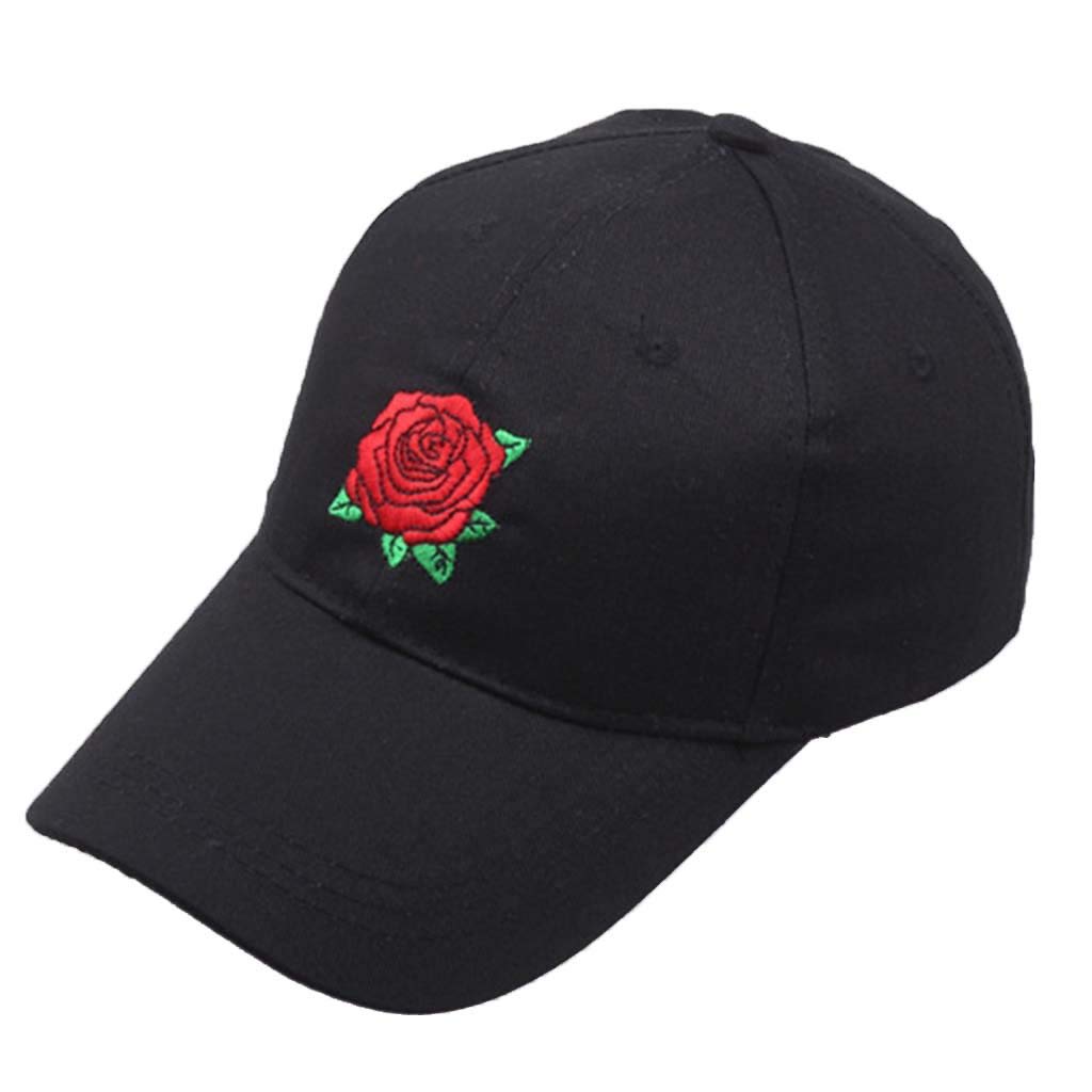 Women's Floral Embroidered Baseball Cap - Fashion Beach Hat for Summer Outings