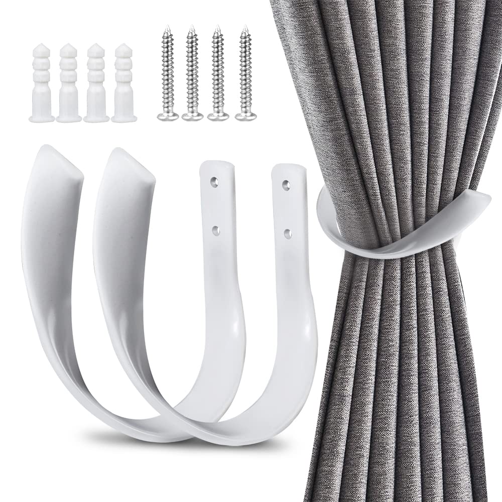 Elegant Aluminum Alloy Curtain Holdbacks - Set of 2, Decorative Drapery Hooks for Windows, Perfect for Home, Office & Bedroom Decor - Enhance Your Interior Design with Stylish Window Treatments