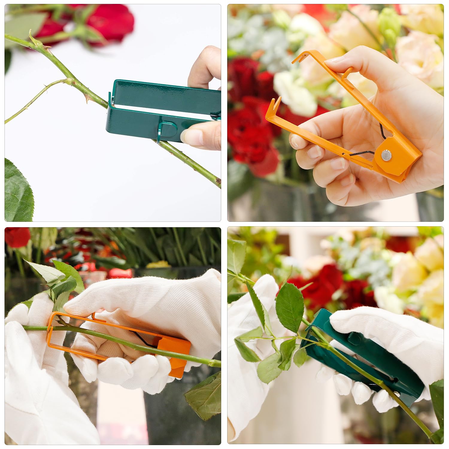 Rose Thorn Stripper Tool - Metal Leaf & Stem Stripper for Gardening - Perfect for Pruning Roses, Removing Thorns & Burrs from Flowers - Ideal for Gardeners, Florists & DIY Flower Arrangements