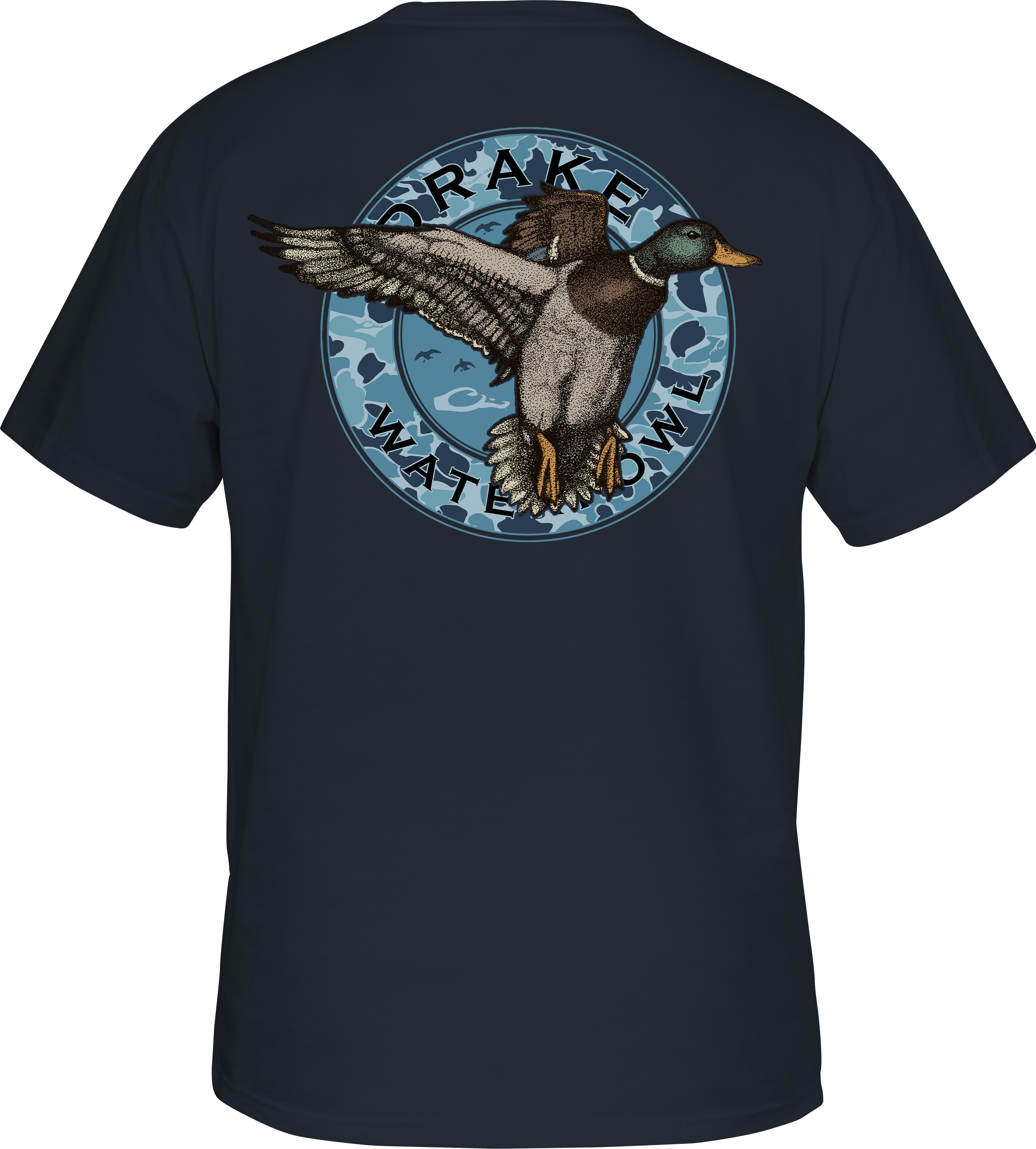 Circle Mallard Graphic T-Shirt for Men - Comfortable Cotton Casual Tee - Perfect for Outdoor Adventures, Travel & Everyday Wear