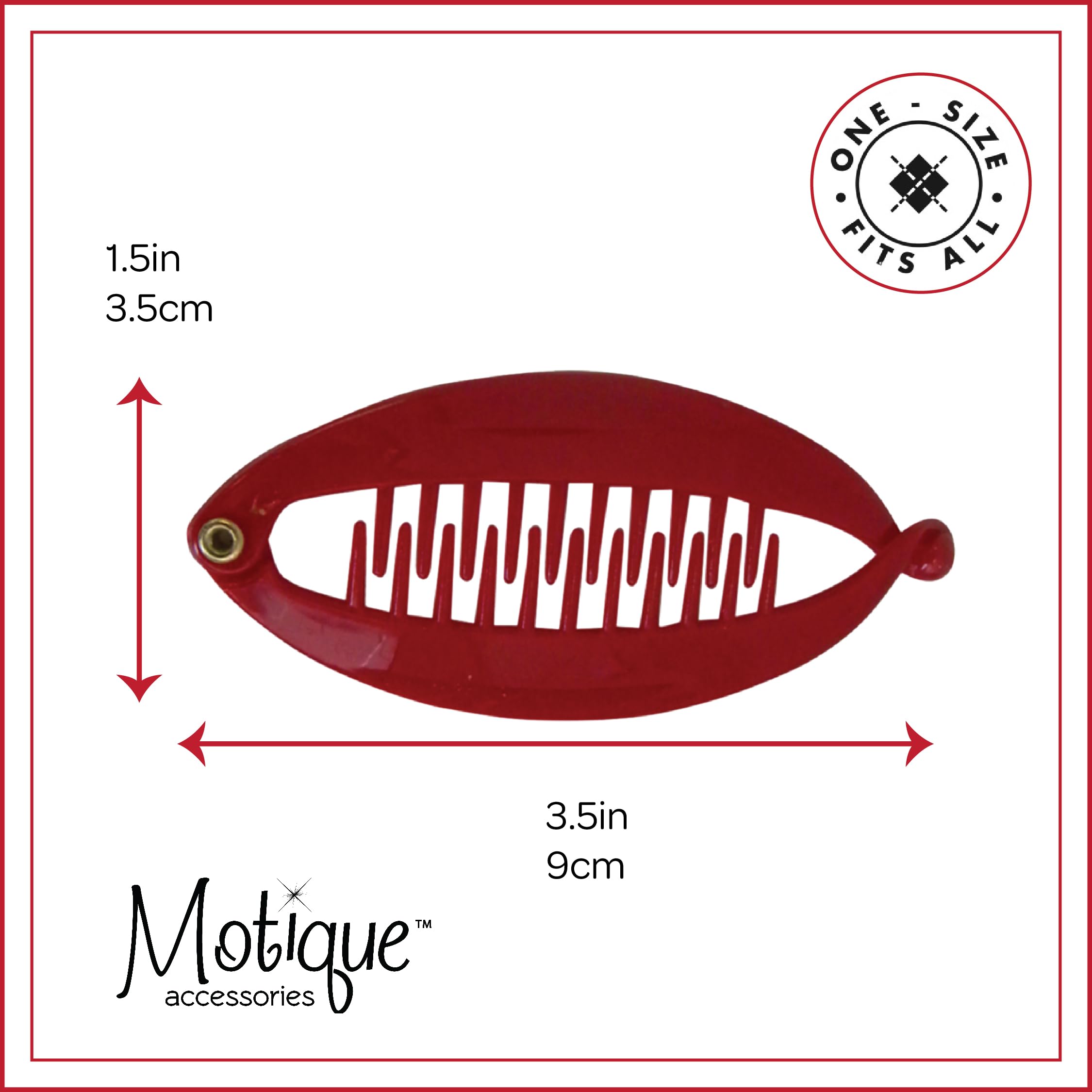 Set of 12 Mini Banana Clips (Red) - Perfect for Kids Hair, DIY Crafts, and Party Favors