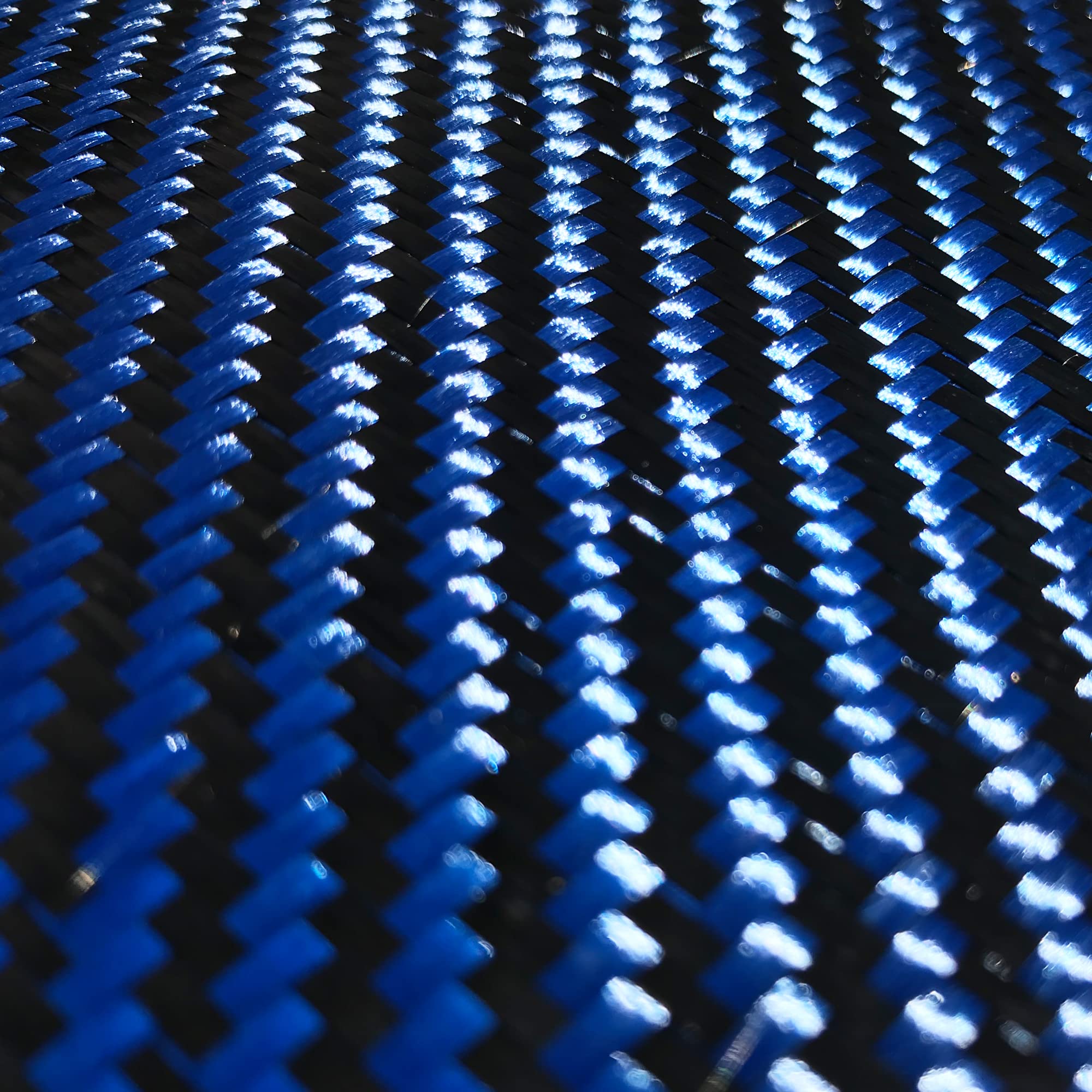 KARBXON Carbon Fiber Aramid Fabric Roll (5ft-10ft Length) - 1 Meter Wide (39.8 in) - 3K Twill Weave - 240g/m² - Blue - High Strength Fiber Cloth for Automotive Repair, Boat Restoration & DIY Projects