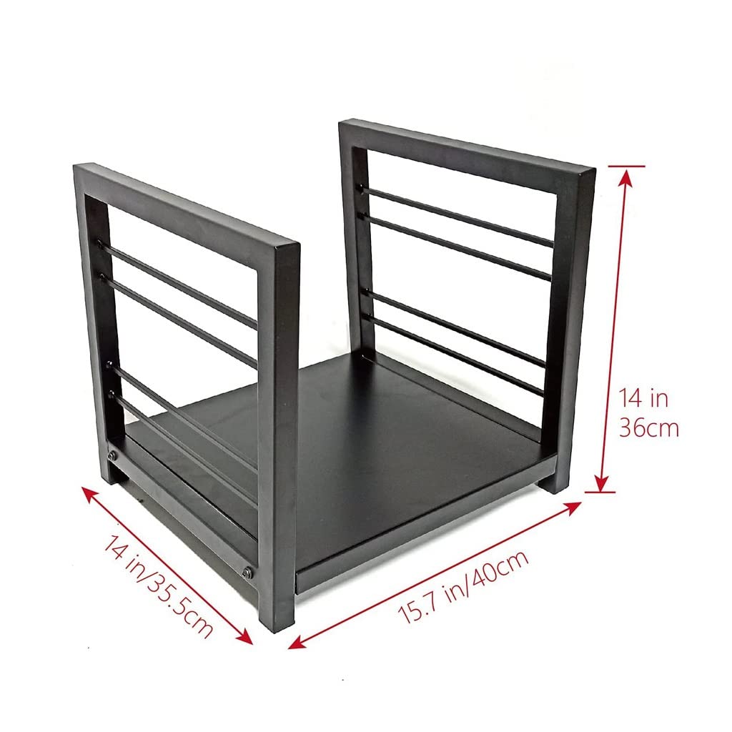 Modern Minimalist Metal & Wood Frame Indoor Fireplace - Durable Firewood Holder for Small Spaces | Perfect for Living Rooms, Bedrooms & Cozy Home Decor