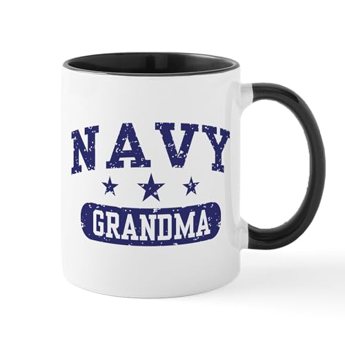 White/Black Inside - Navy Grandma Mug