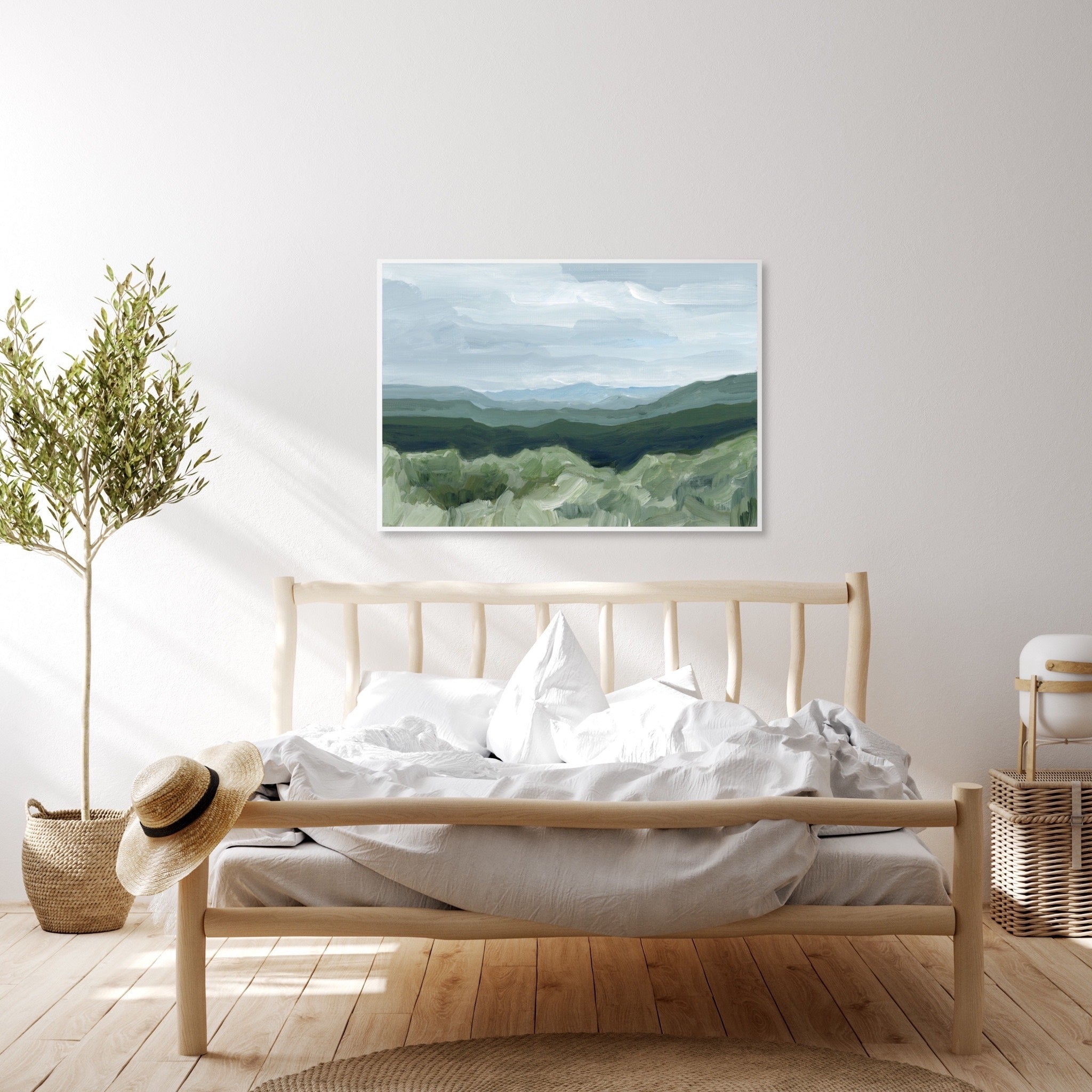 View From Our Cabin Art Print - Rustic Landscape Wall Decor for Living Room, Bedroom & Office - Perfect for Home & Cabin Aesthetics