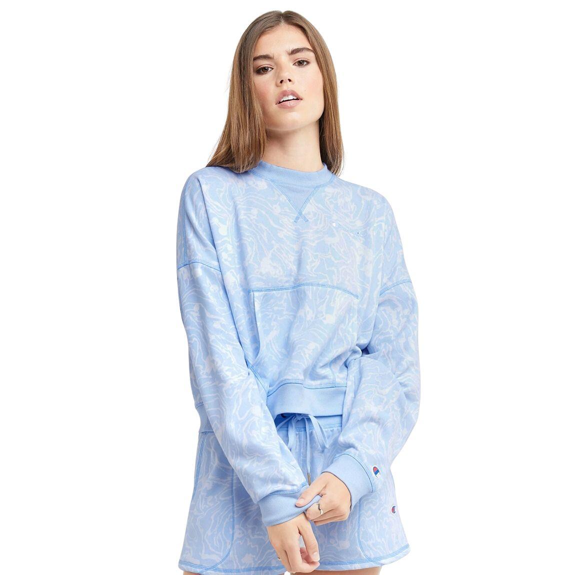 Champion Campus French Terry Crew Neck Sweatshirt for Women - Cozy & Stylish Casual Wear for College, Gym & Everyday Outfits