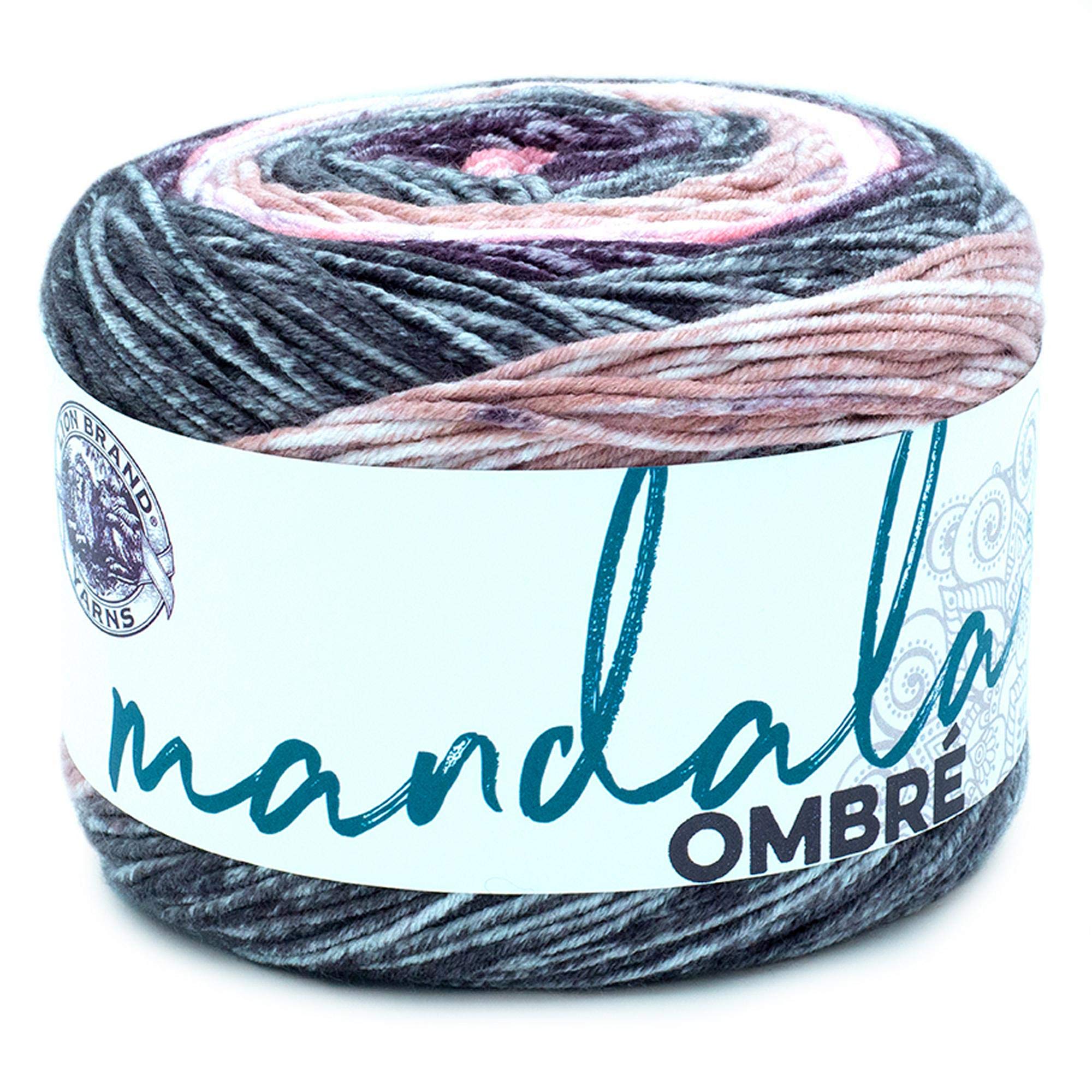Lion Brand Yarn Mandala Ombré - Soft Crochet & Knitting Yarn with Vibrant Colors (Felicity, 1-Pack) - Perfect for Blankets, Scarves & DIY Crafts