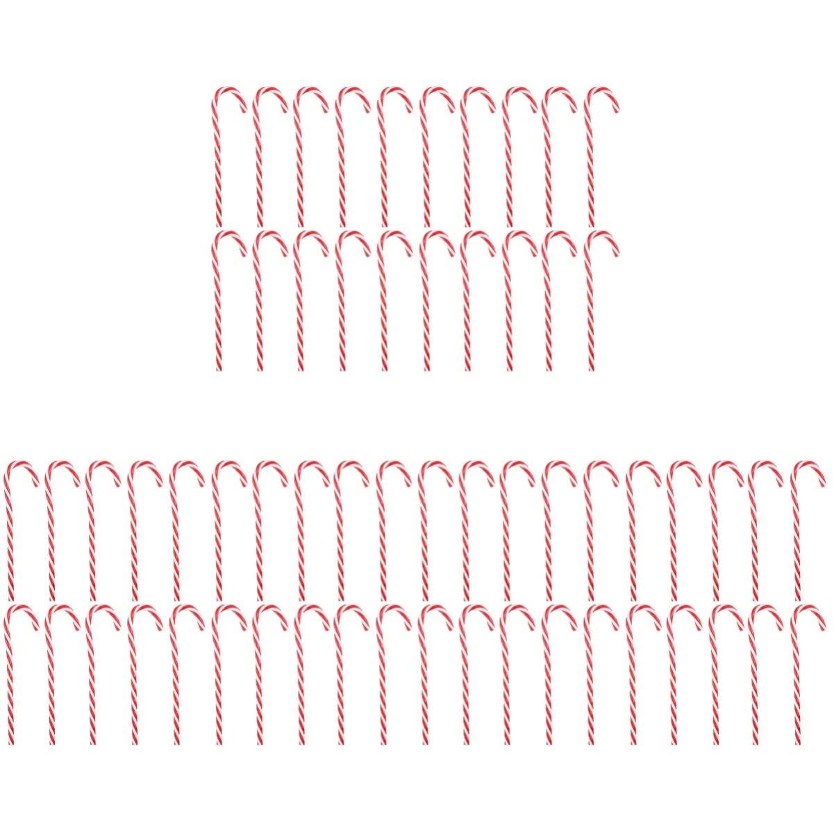 150 PCS Christmas Candy Canes - Hanging Plastic Candy Cane Ornaments for Tree Decorations, Holiday Party Favors & Festive Home Decor
