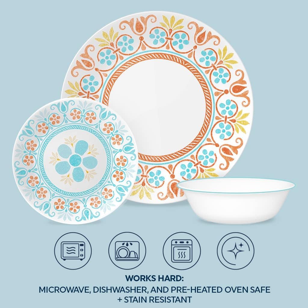 Corelle Terracotta Dreams 18-Piece Dinnerware Set for 6 - 10.25
