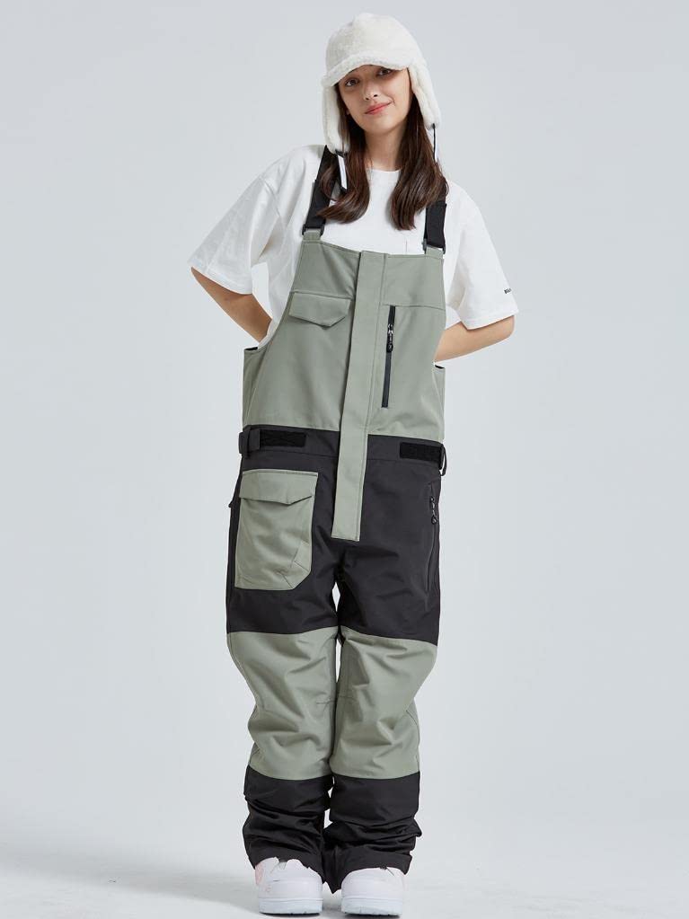 Waterproof Windproof Insulated Women's Snow Bibs Ski Pants - Ripstop Snowboarding Overalls for Winter Sports | Cold Weather Skiing, Snowboarding & Outdoor Activities