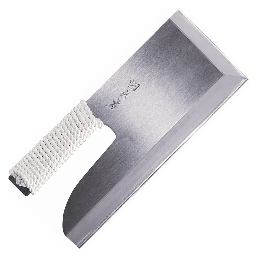 Premium Aogami Blue Steel Sobakiri Knife - Japanese Handcrafted Soba Noodle Knife for Professional Chefs & Home Cooking - Perfect for Slicing Noodles, Vegetables & Sushi Preparation