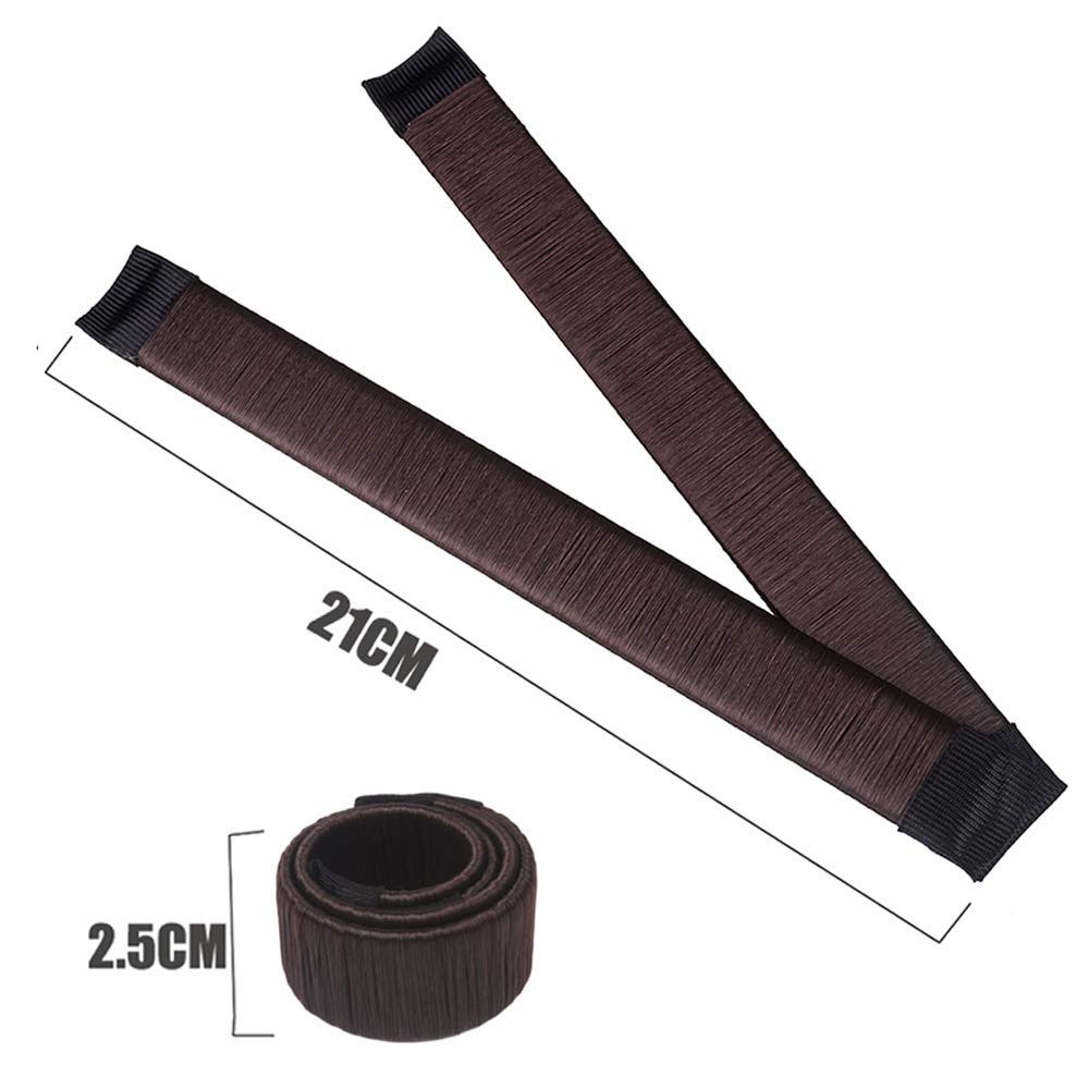 3 Pack Magic Bun Makers - Hair Donut for Perfect Buns - DIY Hair Styling Tool for Women & Girls - Ideal for Ballet, Wedding, Yoga, Dance & Party - Brown (Great for Updos, Formal Events & Everyday Hairstyles)