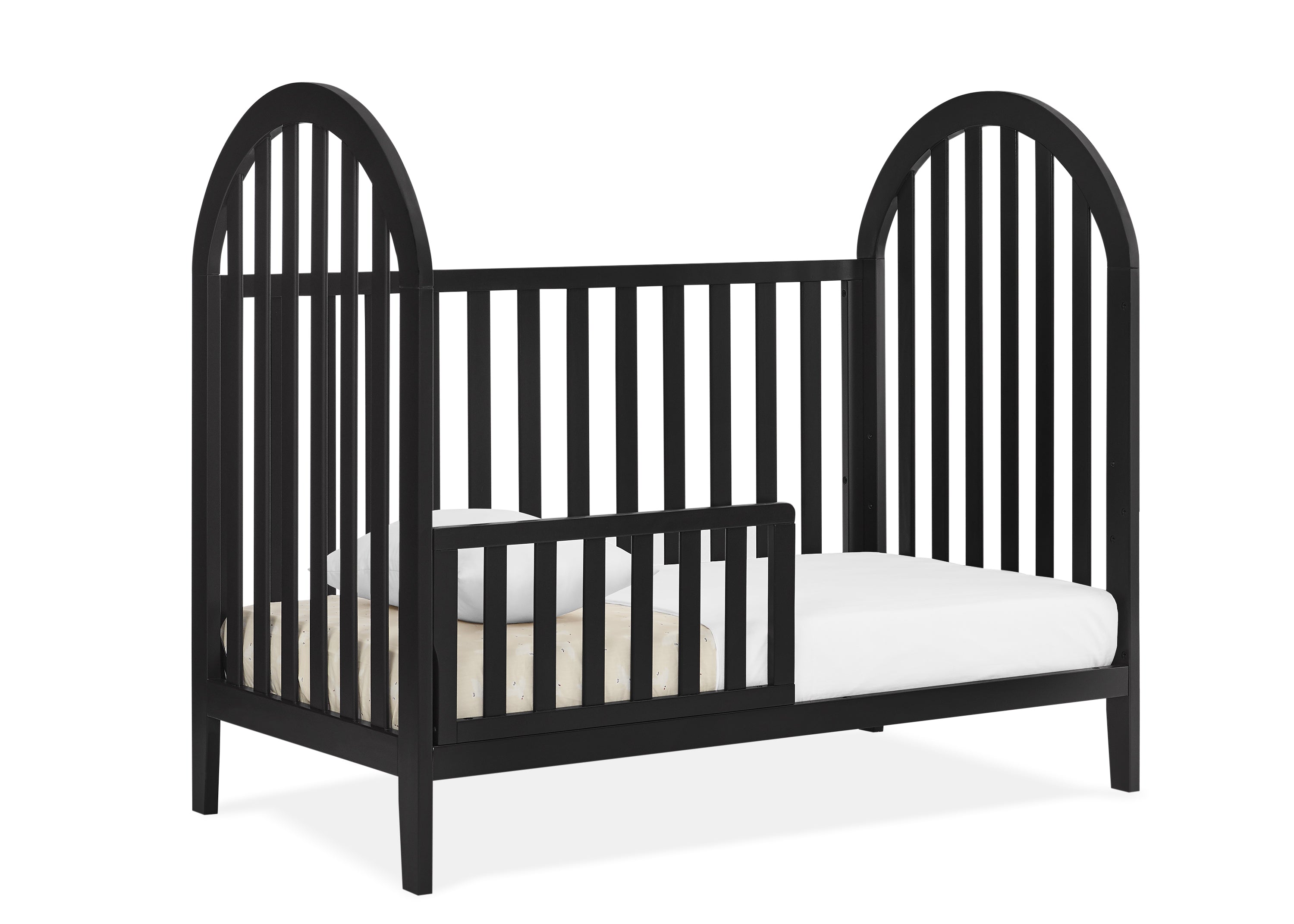 Milano 4-in-1 Convertible Baby Crib - Toddler Bed, Daybed & Full-Size Bed - Nursery Furniture for Boys & Girls - Perfect for Newborn to Teen Years