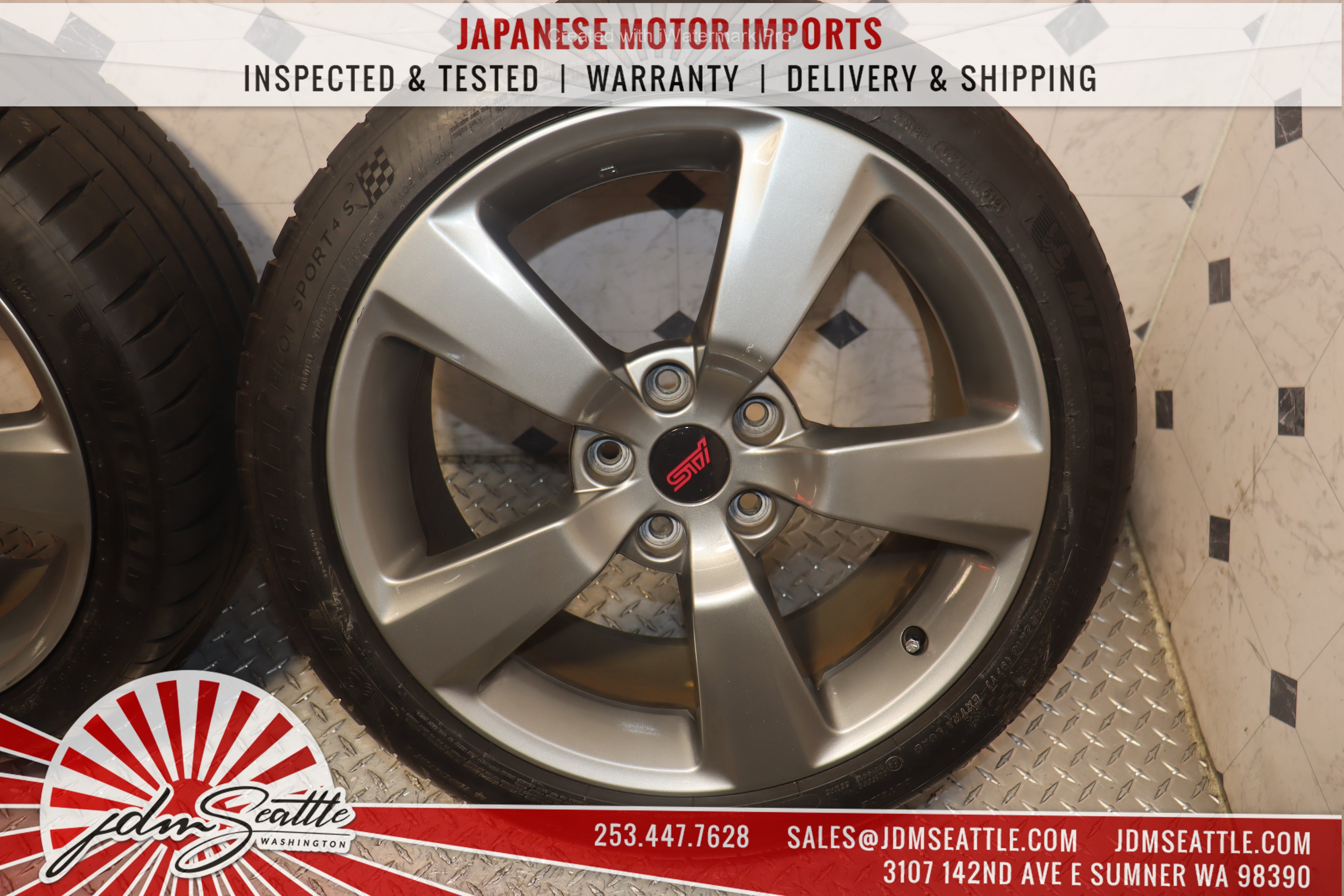 2008-2014 Subaru Impreza WRX STI GRB OEM Factory Stock Wheels - Set of 4 - Perfect for Replacement or Restoration Projects