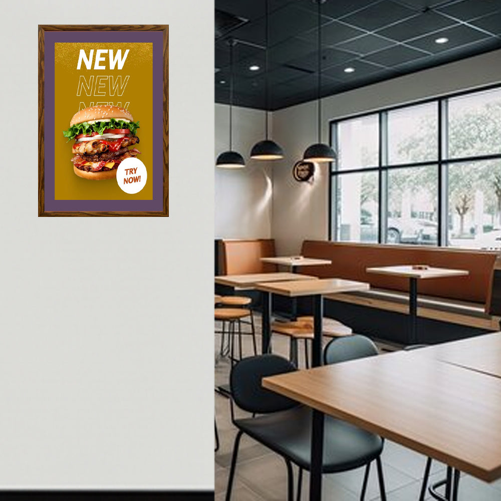 17x22 Designer Wood Snap Frames for Posters - 4 Wide Matboard Display - Perfect for Art Exhibits, Home Decor & Office Presentations