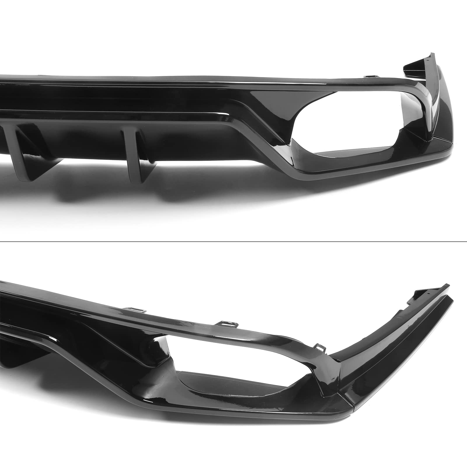 FREEMOTOR802 Gloss Black Rear Bumper Diffuser Lip for 2022-2024 Honda Civic 11th Gen EX/Touring/Si Sedan - IKON Style Body Kit Replacement | Enhances Aerodynamics & Sporty Look for Street Racing & Car Shows