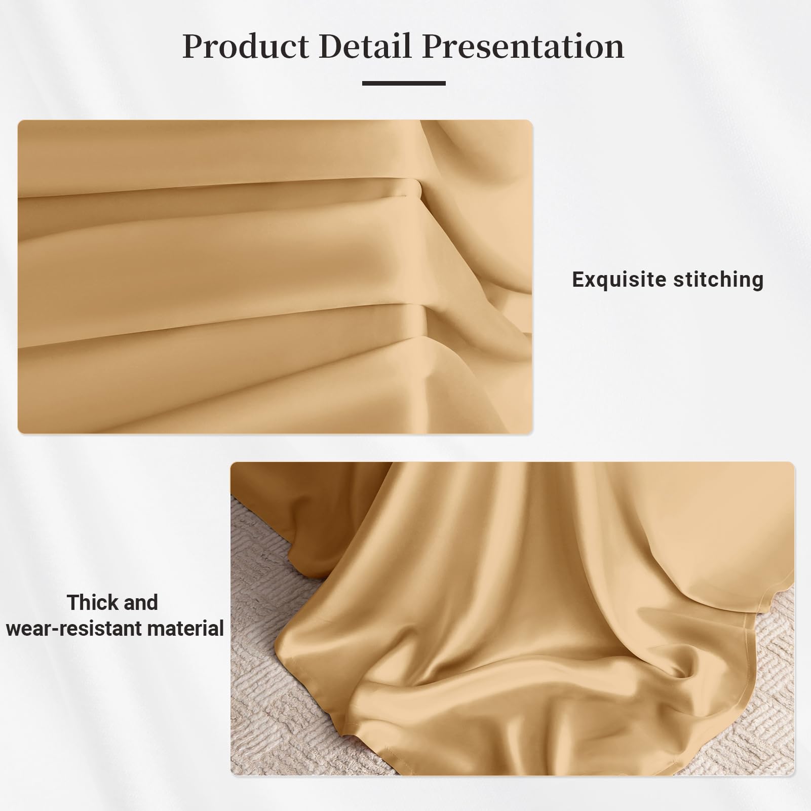 Luxury 22 Momme 7A+ Grade Silk Sheet Set 4-Piece (Cal King) - Premium 100% Mulberry Silk Bedding with Flat Sheet, Fitted Sheet & 2 Pillowcases - Ultra Soft, Breathable & Temperature Regulating for Year-Round Comfort - Perfect for Hot Sleepers, Sensitive Skin & Luxury Bedroom Decor
