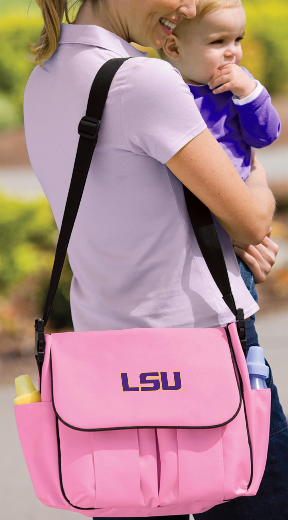 LSU Tigers Diaper Bag - Best Gift for New Parents, LSU Fans | Perfect for Baby Showers, Travel & Game Day Outings