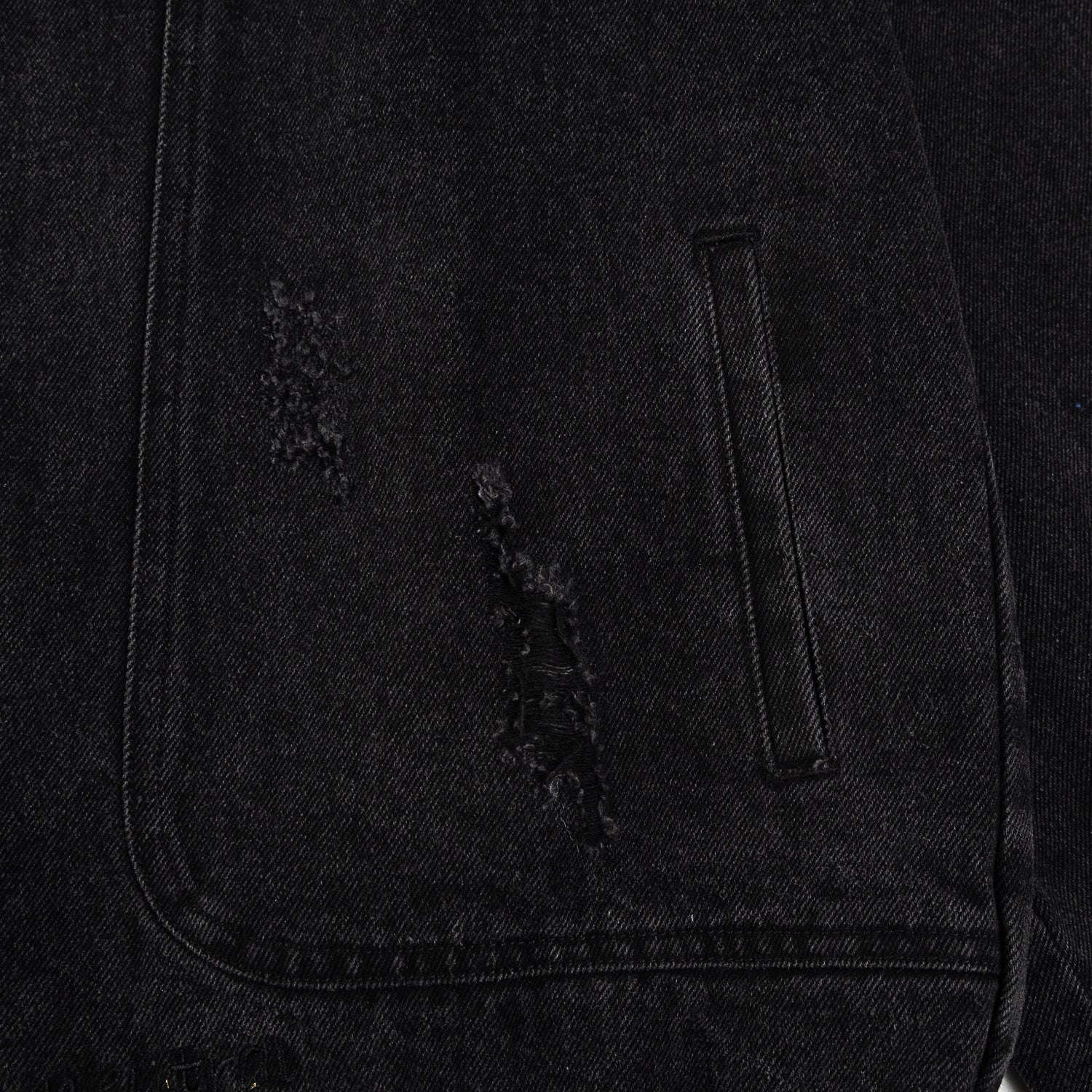 NEUTRAL SOCIETY Perfect Days Oversized Denim Jacket - Black Distressed Denim for Women | Casual Streetwear & Layering Essential