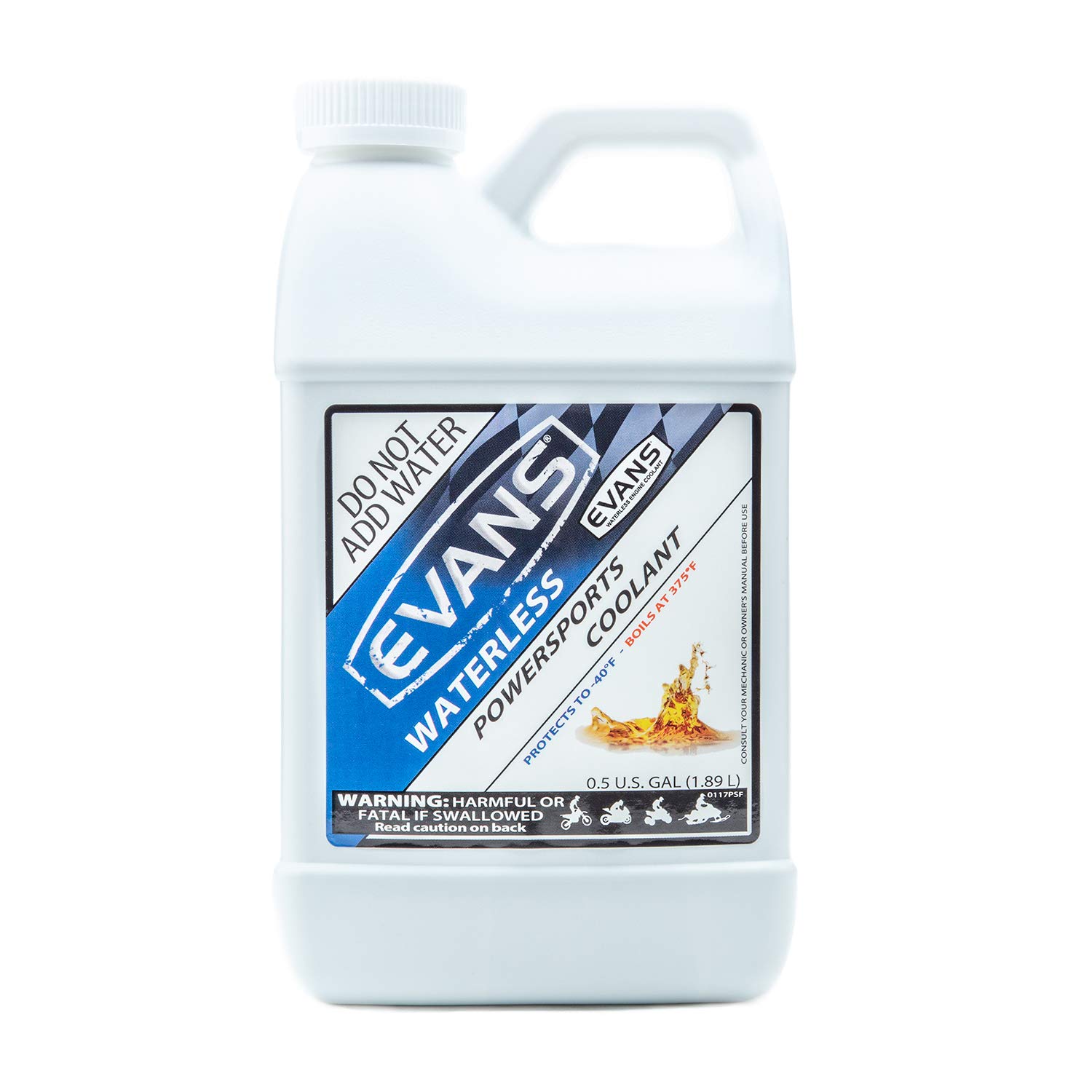 EVANS Coolant Powersports Waterless Engine Coolant - 1 Gallon + Two 1/2 Gallon Bottles Combo Pack - High Performance Coolant for Motorcycles, ATVs, UTVs & Powersports Vehicles - Prevents Overheating & Corrosion