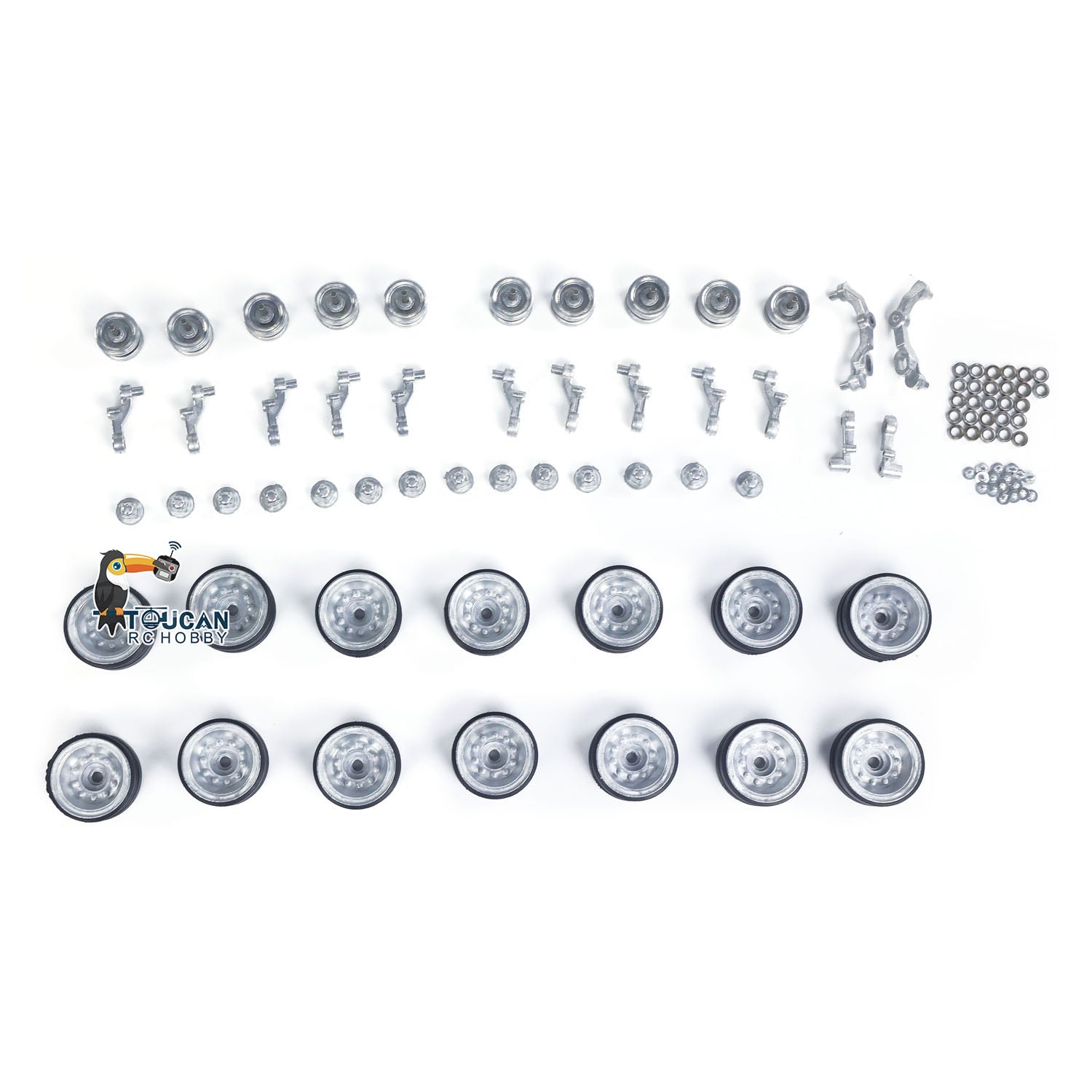 Metal Road Wheels & Suspension Arm for Henglong 1/16 RC Tank 3838 - USA M26 Pershing DIY Military Armored Car Model Accessories | Upgrade Parts for RC Tank Enthusiasts & Collectors | Perfect for Battle Reenactments & Display Models