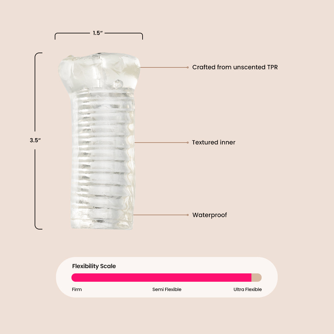 CalExotics Basic Essentials® Tight P—ssy Ribbed Tunnel - Textured Pleasure for Enhanced Sensation | Perfect for Couples & Solo Play