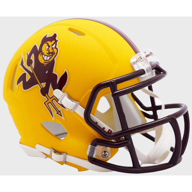 Arizona State Sun Devils Riddell Speed Mini Helmet - Official NCAA Collectible - Flat Yellow Sparky Design - Perfect for Sports Fans, Memorabilia Collectors, and Home & Office Decor