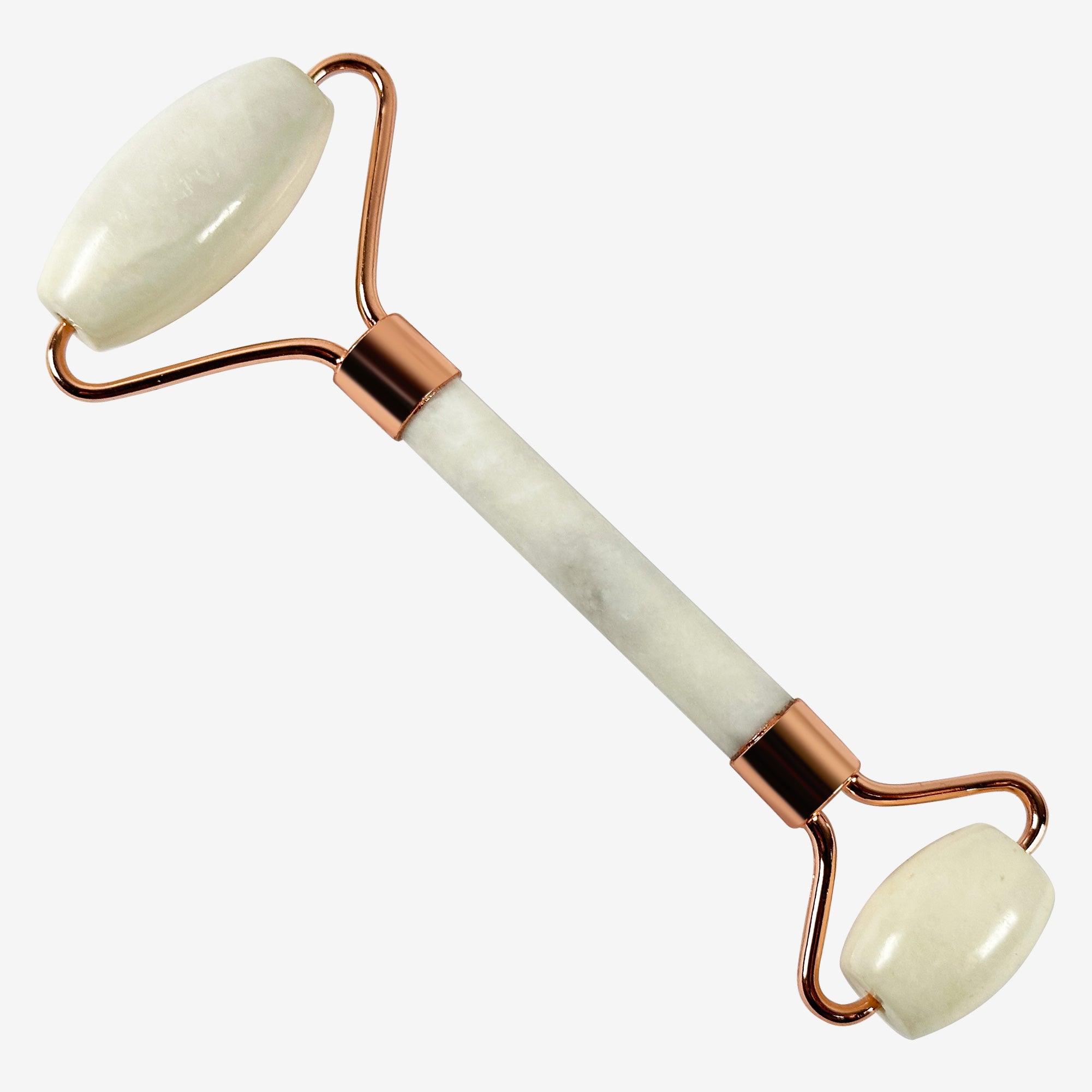 White Jade Face Roller Massage Tool - Natural Jade Stone Facial Roller for Skin Tightening & Lymphatic Drainage - RSH254 (White Jade) - Perfect for Skincare Routine & Relaxation at Home