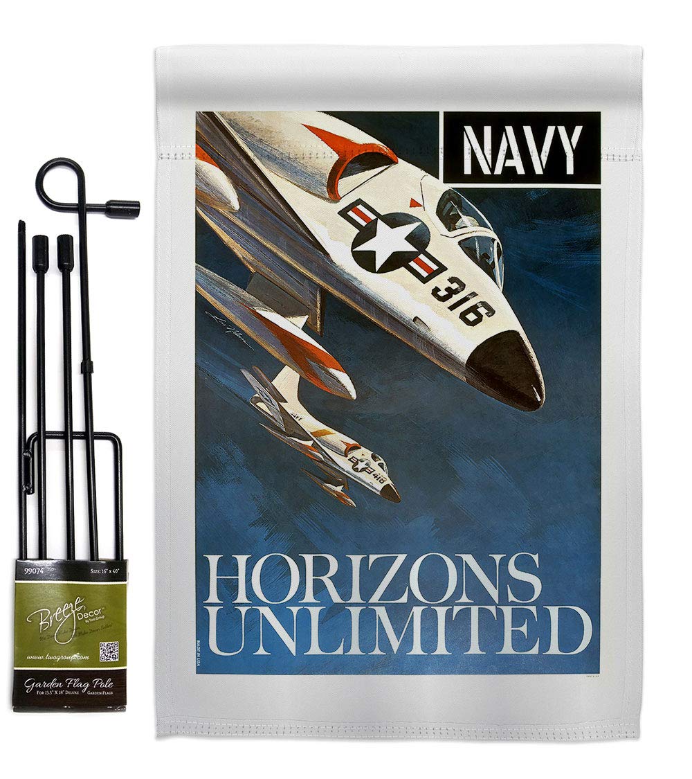 US Navy Seabee Garden Flag Set - Double-Sided 13x18.5in - Yard Decor for Veterans