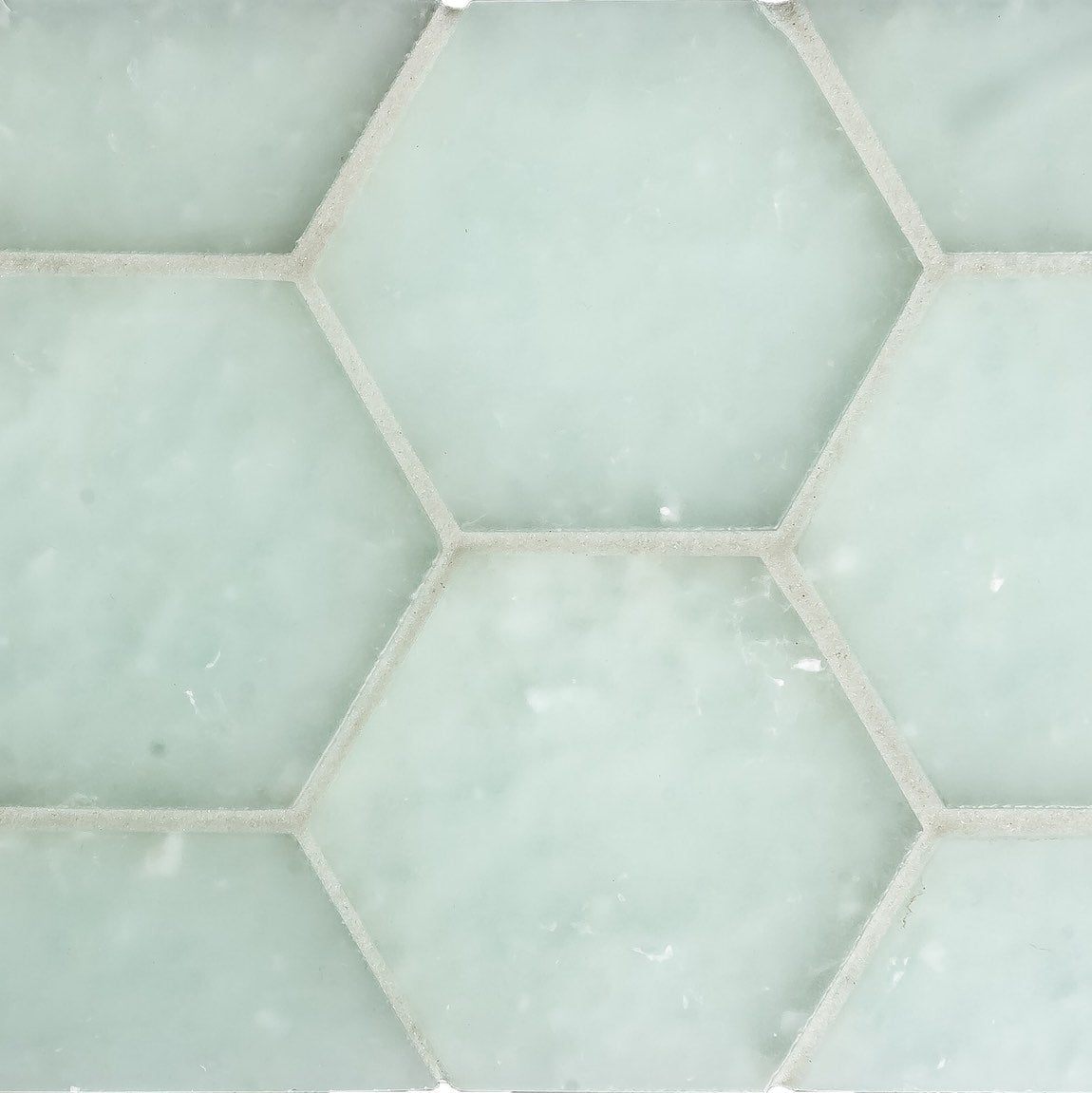 Frosted River Large Hexagon Glass Tile - Modern Mosaic Backsplash for Kitchen & Bathroom - Waterproof & Durable for Showers, Pools & Home Decor