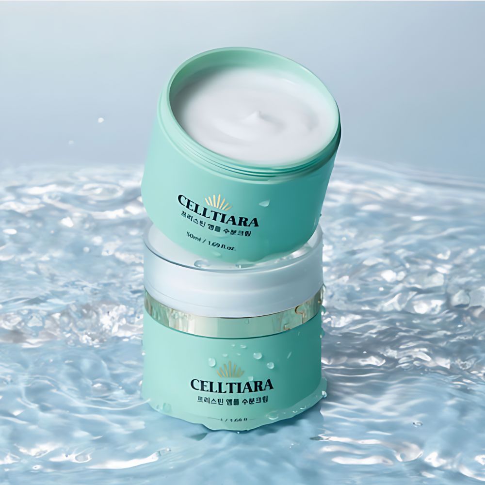 CELLTIARA Pristine Ampoule Moisturizing Cream 50ml - Hydrating Face Moisturizer for Dry Skin, Anti-Aging & Brightening - Day & Night Cream for Women & Men - Perfect for Daily Skincare Routine & Travel