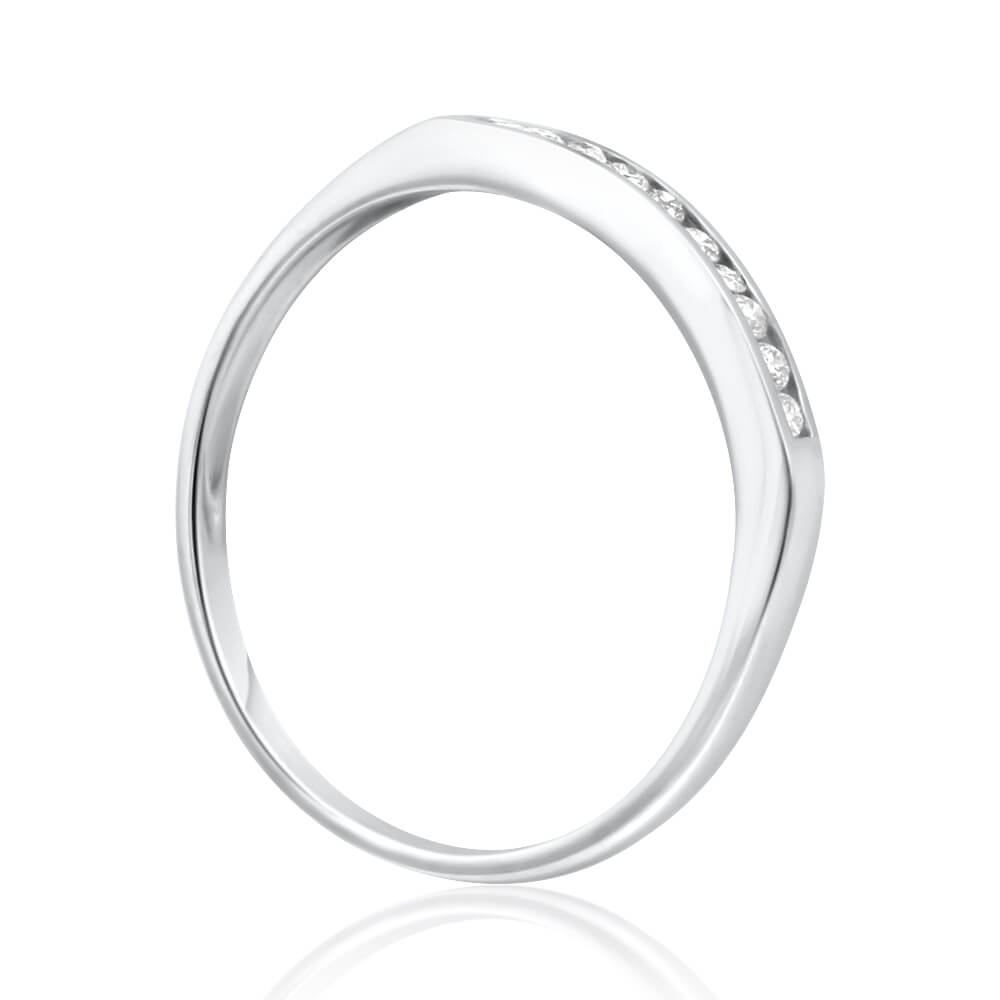 9ct White Gold Divine Diamond Ring for Women - Elegant Wedding, Engagement & Anniversary Jewelry Gift
