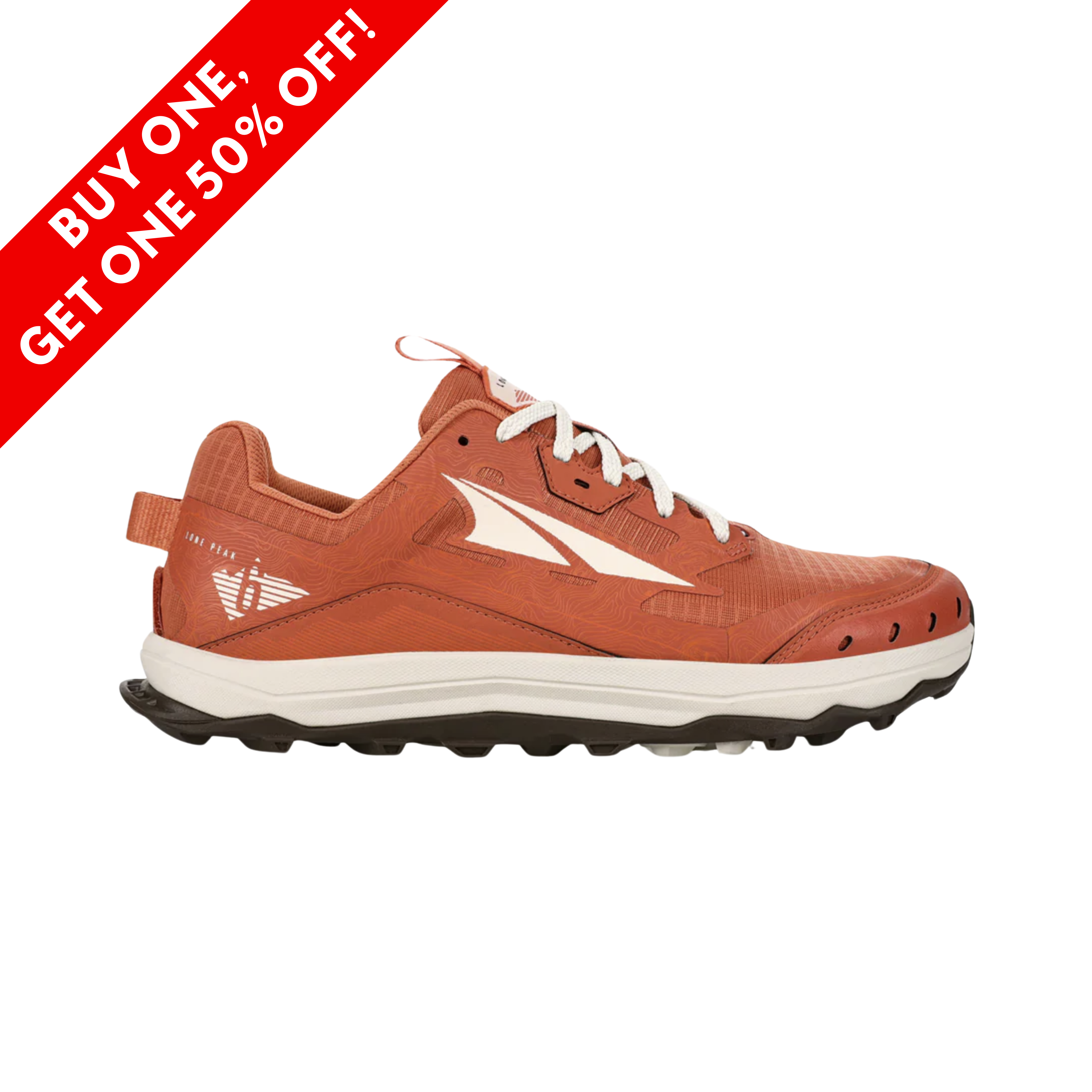 Women's Altra Lone Peak 6 Trail Running Shoes - Red/Gray (Regular Width) for Hiking, Backpacking & Outdoor Adventures