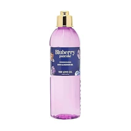 Blueberry Pancake Bath & Shower Gel - 100% Vegan Luxury Body Wash for Women & Men - Moisturizing Skin Care with Natural Ingredients - 250ml Violet Scent - Perfect for Relaxing Baths & Spa Days at Home